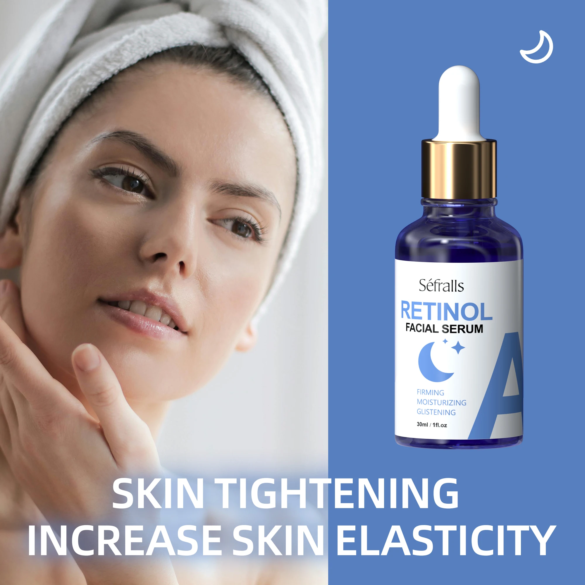Séfralls RETINOL & VITAMIN C Serum 2PCS Set Comfortable Mild Texture Suitable for Different Skin Types Morning VC Night VA 3