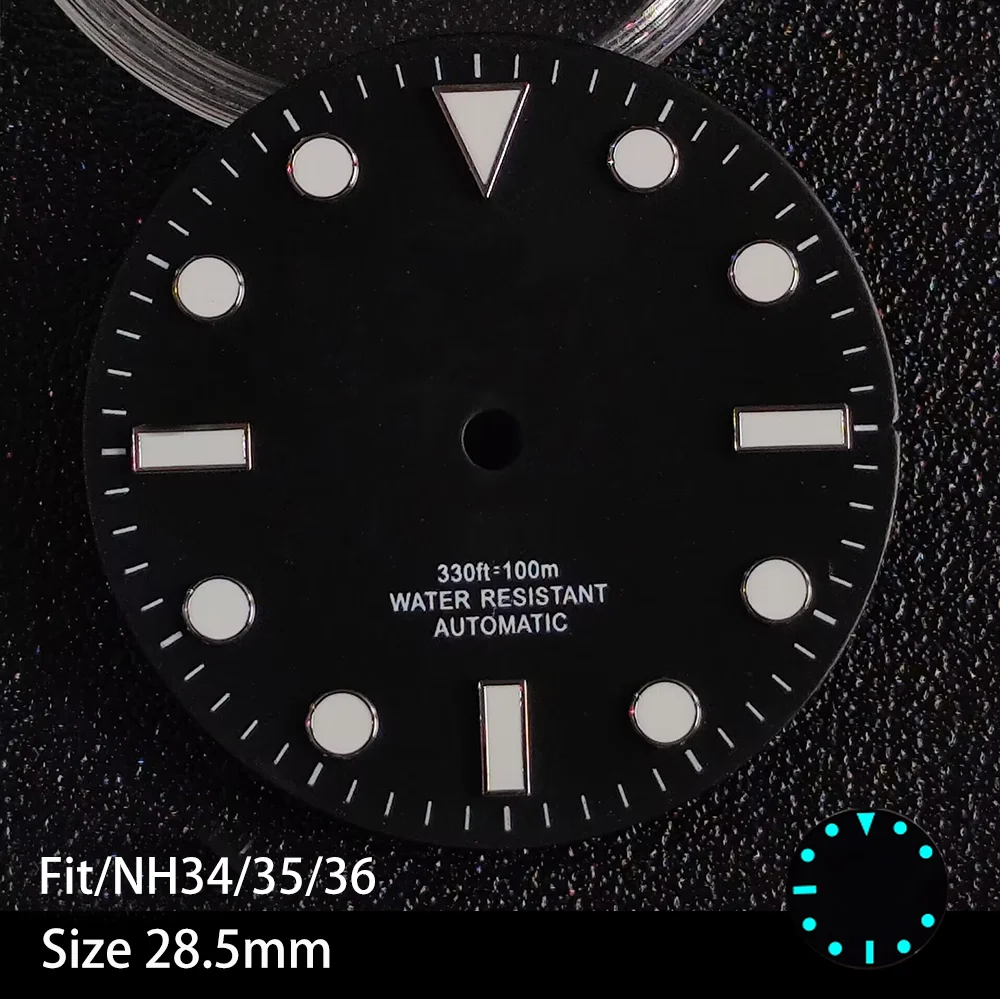 Custom Blue Luminous Multi-Color Calendar Watch Dial Replacement Accessory