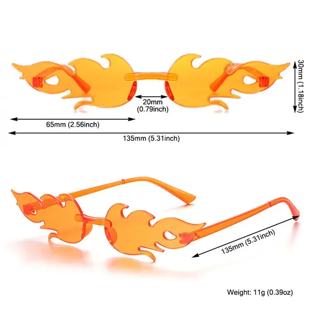 Occhiali Da Sole Da Uomo Blu Occhiali Da Sole A Forma Di Fiamma