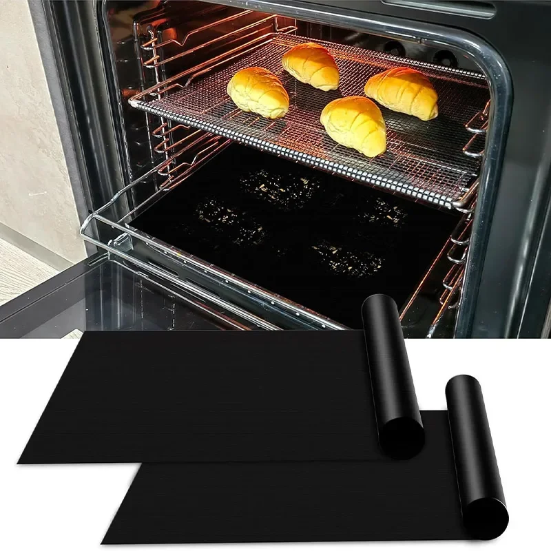 1/2/3pcs Reusable Non-stick Bbq Grill Mat Baking Mat Cooking Grilling Sheet Heat Resistance Easily Cleaned Kitchen Bbq Tool