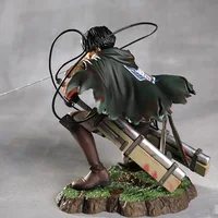 ⁦مجسم أنمي هجوم العمالقة - ليفاي أكرمان وضعية قتالية 16 سم | Attack on Titan Levi Ackerman Action Figure 16cm⁩ - الصورة ⁦4⁩