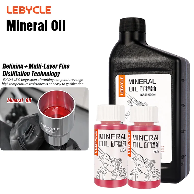 LEBYCLE Bicycle Brake Mineral Oil 60ML DOT Hydraulic Brake Oil 60ML For Shimanod MGUARA Tektro Bike Hydraulic Systems