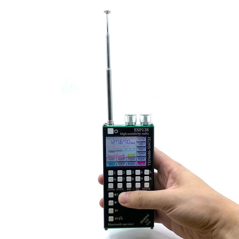 AAAEL-ESP32 ESP138 SI4732 TEF6686 듀얼 모드 FM AM SSB 풀 밴드 에어 밴드 수신기 핸드헬드 라디오 2 in 1