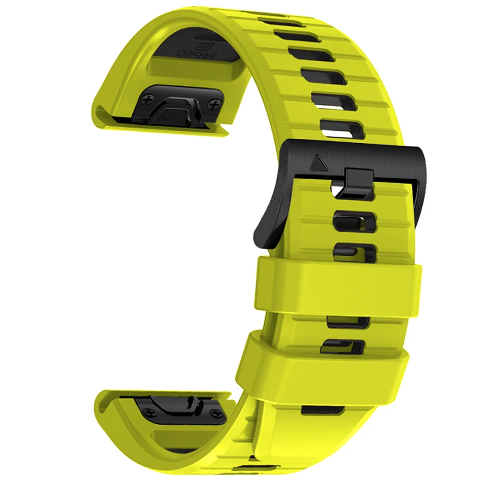 Enhanced Silicone Sports Strap Watch Band - QuickFit Bracelet, 26mm/22mm