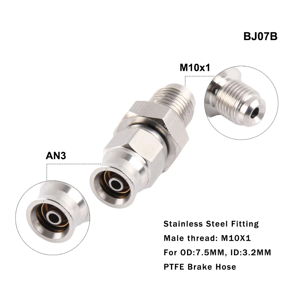 brake oil connector m10x1 AN3 M10x1.25 Motorcycle Motor Bike Hydraulic Brake Oil Hose Line Banjo Fitting stainless Steel