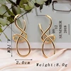 Vintage Metal Knitted Dangle Earrings for Women Personalized Fashion Distorted Irregular Geometry Drop Earrings Punk Jewelry 6