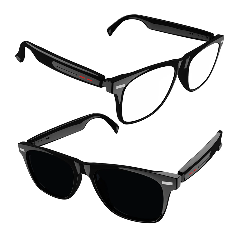 Intelligent BT AI Glasses With Mic Multifunctional Remote Control Phone Camera Shoot Music Call Sport Sunglasses For Men & Woman