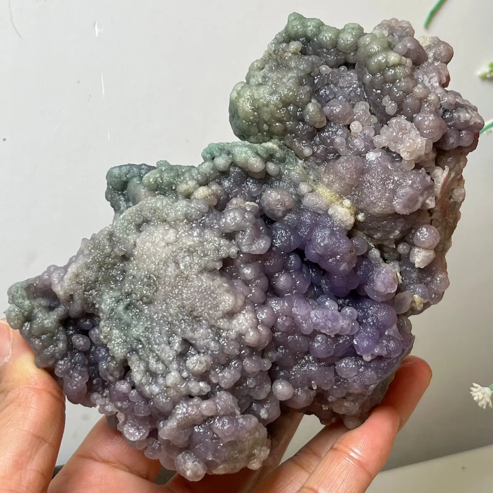 

Magical Natural Chalcedony Grape Agate Rough Ore, Quartz Crystal Original Agate Stone, Mineral Specimen Reiki Healing Stone