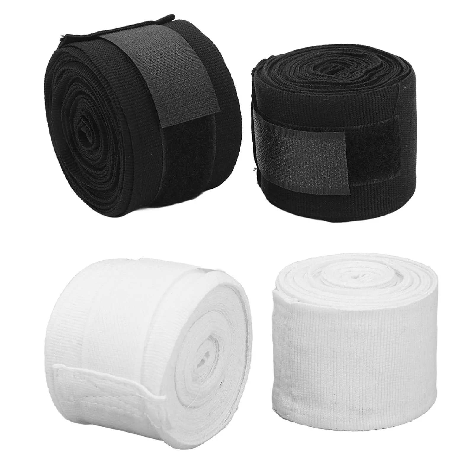 2pcs Boxing Handwraps Cotton 5m Quick Drying Semi Elastic Hook Loop Design Sports Hand Wraps for Kickboxing Muay Thai