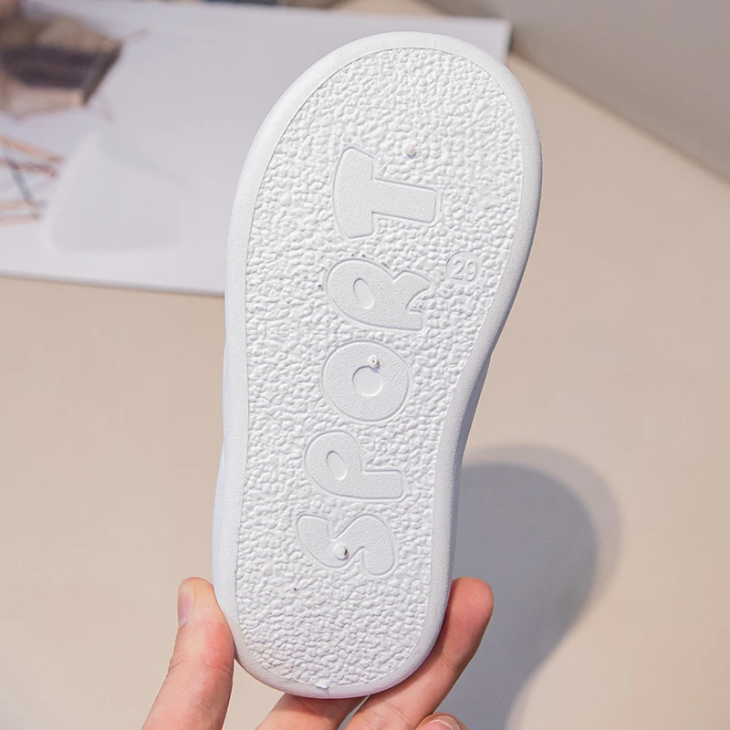 Girls Cotton Sneakers with Shiny Bow for Autumn