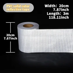 Multicolor 20CM Reflective Safety Warning Tape (White 3M)