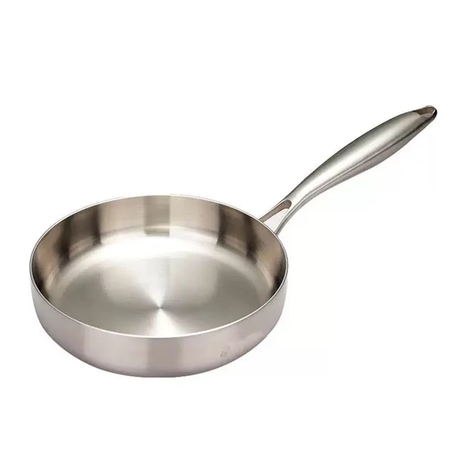 Padella in acciaio inossidabile 316 Wok Padella antiaderente Pentola per bistecche fritte Pentole da cucina non rivestite per fornelli a gas e fornelli a induzione Wok 6