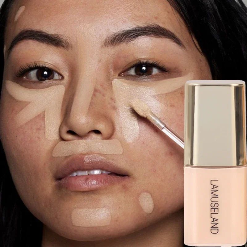 Mini high coverage liquid concealer corrector anti dark circle freckle waterproof foundation cream for face makeup base cosmetic
