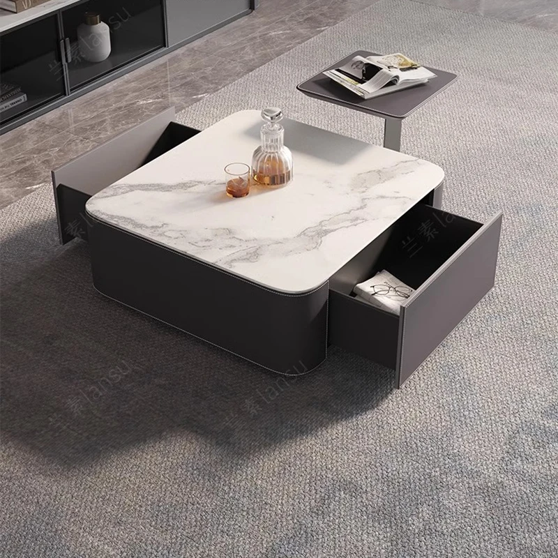 

Nordic Luxury Mobile Table Living Room Bedroom Modern Coffee Table Round Tea Table Basse Moderne Pour Salon Home Furniture