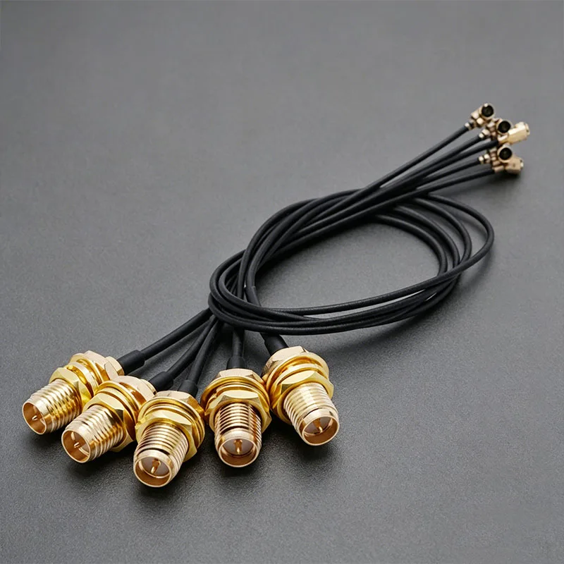 1PC SMA 여성형 벌크헤드-마이크로 RF 커넥터 RG178 1.13mm 15cm WiFi 안테나 피그테일 연장 케이블