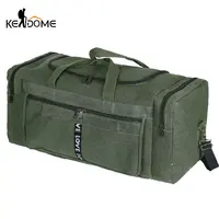 Large Capacity Canvas Travel Bag Waterproof Men's Shoulder Luggage Storage Bags Outdoor Trainning Fitness Sports Handbag XA927D 1