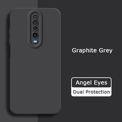 Durable Liquid Silicone Shockproof Phone Case - Soft Protective Back Cover for POCO X2 (Graphite Black)