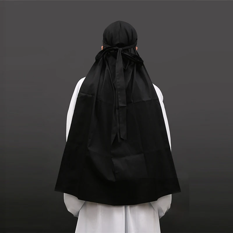 Unisex Ming Dynasty Hanfu Hat Adult Long Scarf Cap Ancient Chivalrous Swordsman Warrior Hero Cosplay Accessories