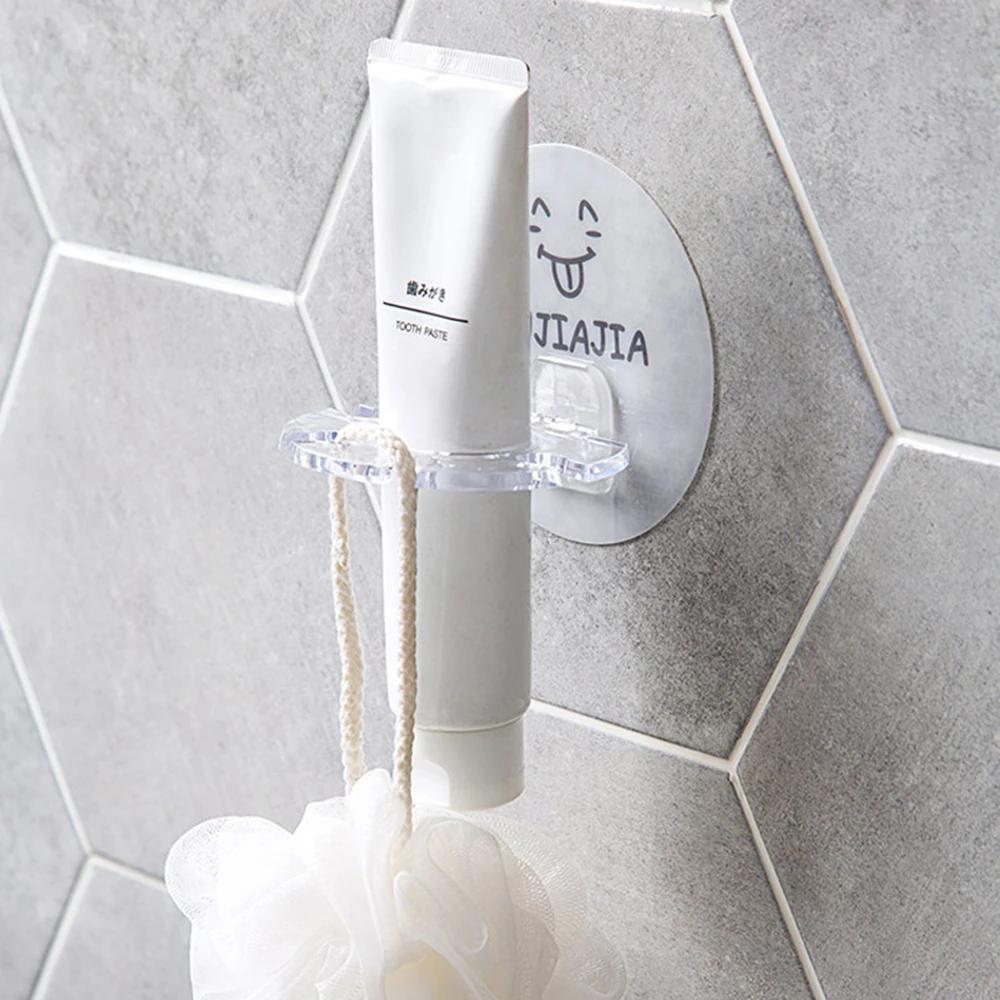 Toothbrush Holder Home Creative Bathroom Punch Free Fun Toothbrush Holder Storage Wall Hanging Multi-Functional Toothbrush Holder 1PC
