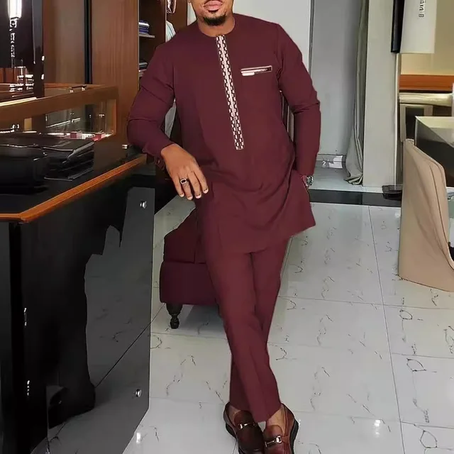Chinedu Embroidered Dashiki Outfit - Image 2