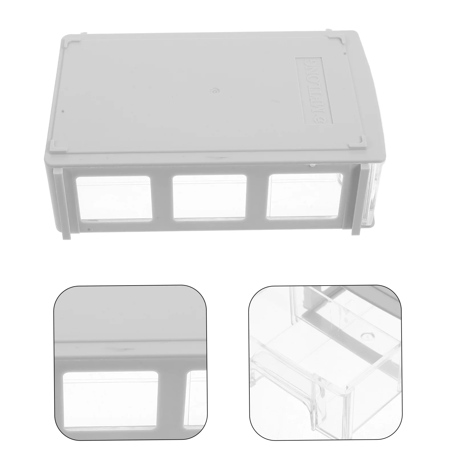 Stackable Plastic Craft Storage Bin With Clear Drawer Desktop Organizer Modular Storage System Plastic Drawer For Classr