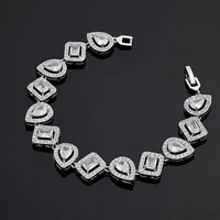 2024 New 4-piece Jewelry Set with Cubic Zirconia, Suitable for Women's Wedding Party Wedding Accessories Dubai, Saudi Arabia 3
