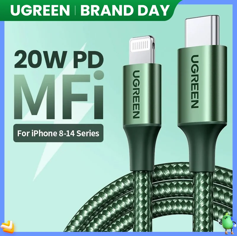 Ugreen Mfi Cavo Da Usb C A Lightning Pd20W Ricarica Rapida Per Iphone 14 13 12 Pro Max Mini Cavo Dati Per Iphone Per Ipad