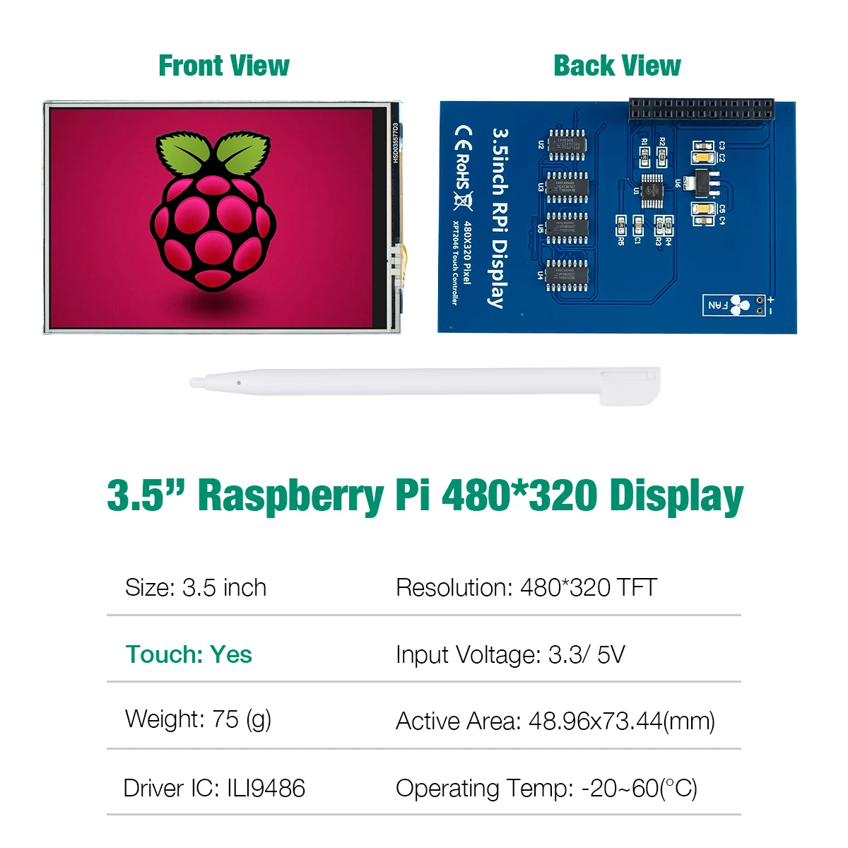 2.8 inch touchscreen 320x240 - Raspberry Pi Pico | Elektronica voor jou