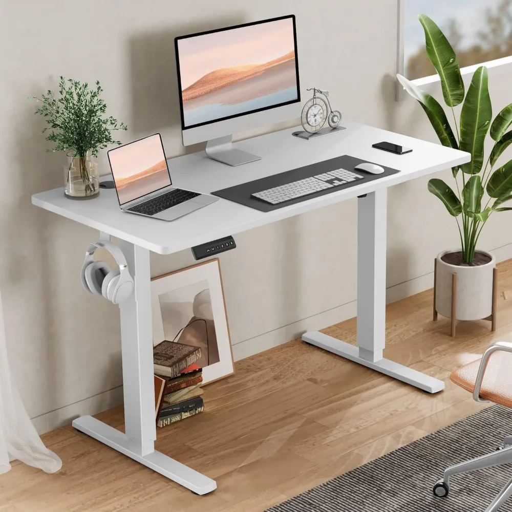 Standing Desk, Adjustable Height Electric Sit Stand Up Down Computer Table, 40x24 Inch Ergonomic Rising Desks for Work Office