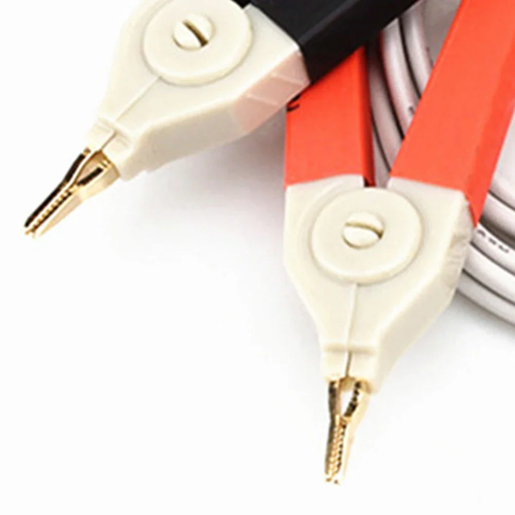 High Performance LCR Meter Test Cable Terminal Kelvin Clip Wires Gold Plated Clamp Safe Material 33 5inch/850mm Length