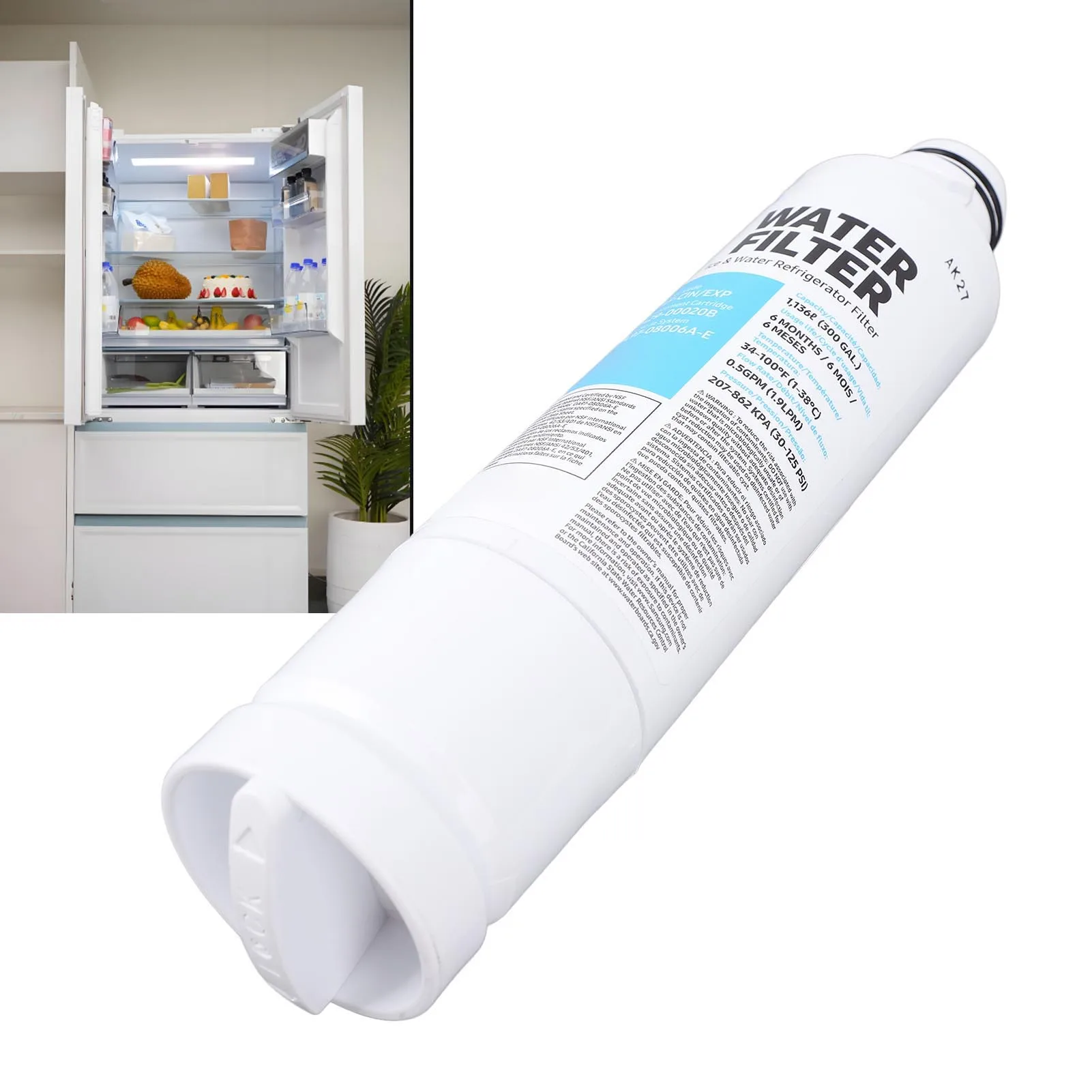 ตู้เย็นกรองเปิดใช้งานคาร์บอนและ ABS ตู้เย็นเปลี่ยนกรองน้ําสําหรับ DA29-00020B ตู้เย็นตลับกรอง 1