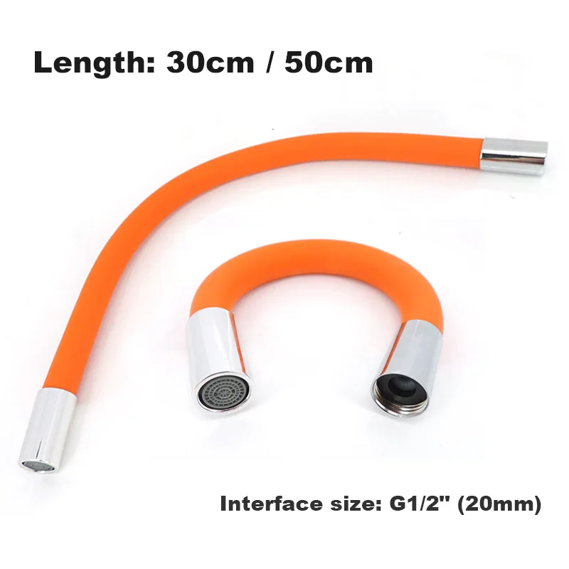 

30cm 50cm kitchen faucet extender universal 360 ° rotating silicone hose faucet faucet water pipe bathroom sink v