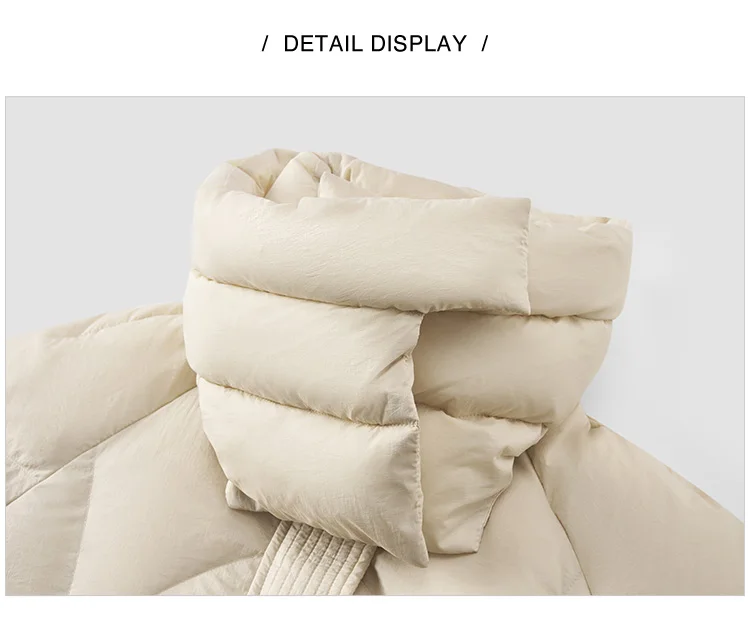 Down Jacket Women Medium Length Loose New Textured Warm Winter Wear