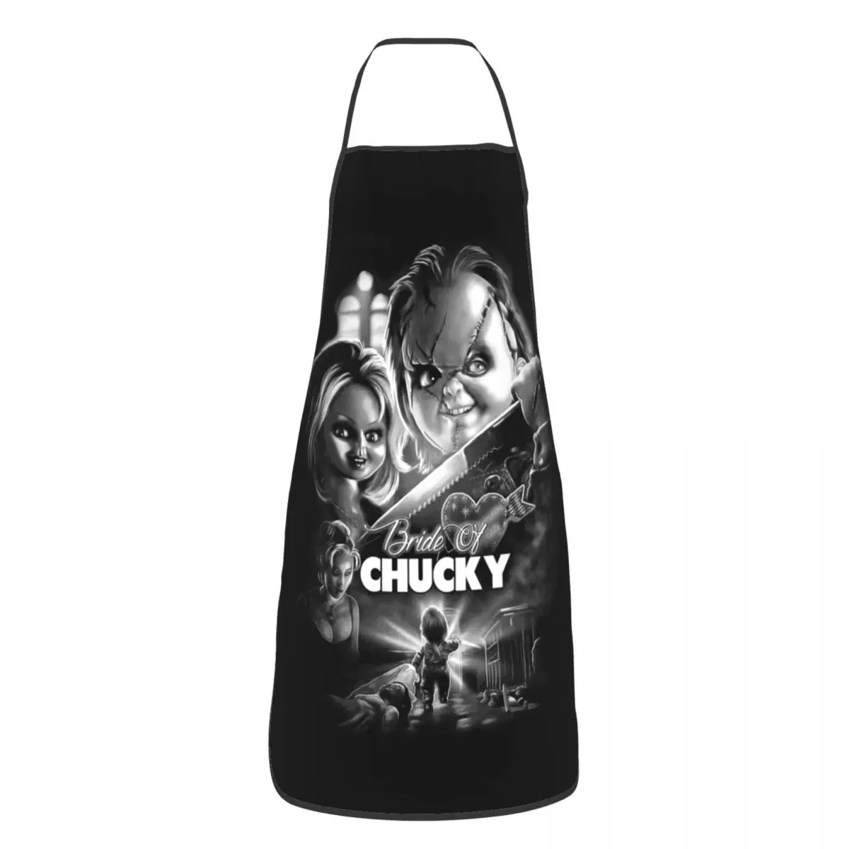 Sposa Di Chucky Grembiule Donna Uomo Unisex Bavaglino Killer Doll Chucky Kitchen Cooking Tablier Cuisine Chef Baking