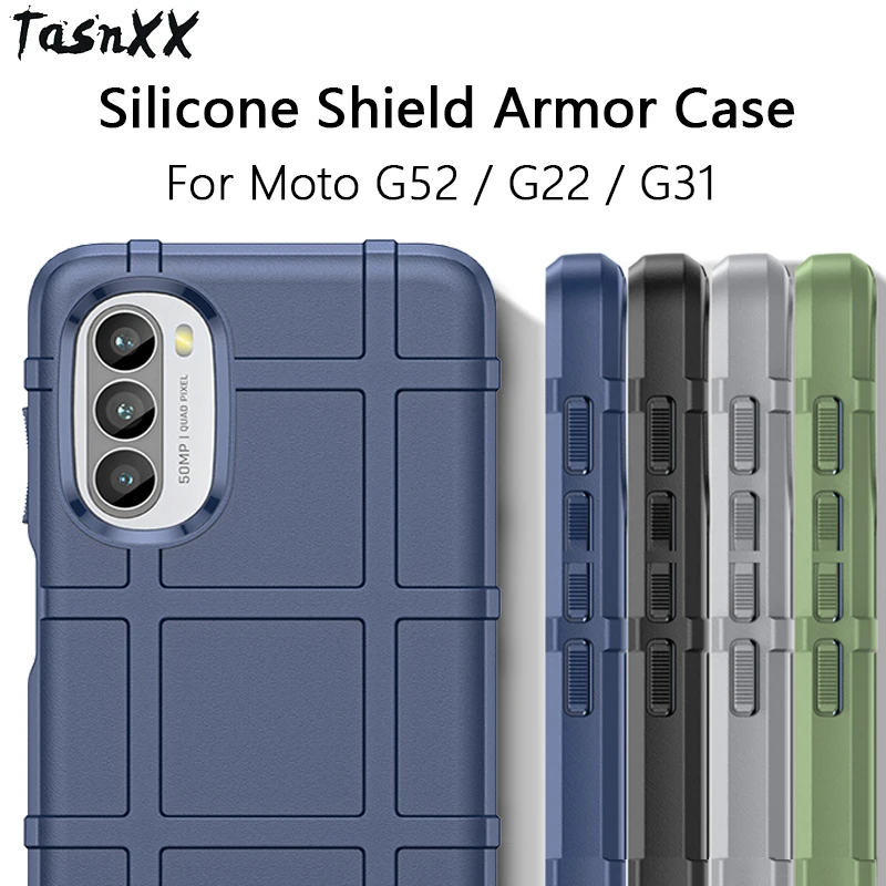 Silicone Shield Armor Phone Case For Moto G52 G22 G51 G42 G Stylus Power Full Cover Soft Tpu Protector Anti-Drop Airbag Shell