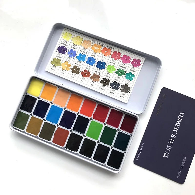 Holland imports Van Gogh watercolor paint 24 colors 0.5ml/1ML solid  acuarelas painting art supplies - AliExpress