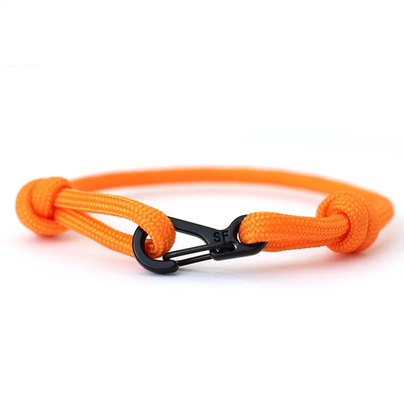 Trendy Paracord Armband Für Männer Frauen Handgemachte Einstellbare Karabiner Outdoor Abenteuer Braclet Beste Freund Schmuck Pulseira Geschenk