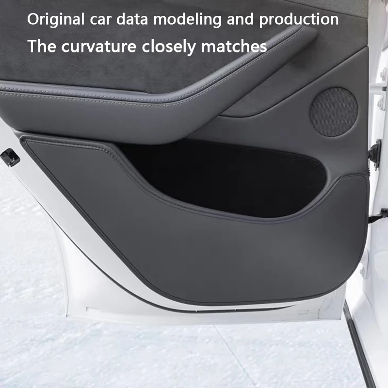 6-Seater Car Door Anti-Kick Leather Protector Pads – Anti-Scratch Side Panel Cover & Interior Decoration