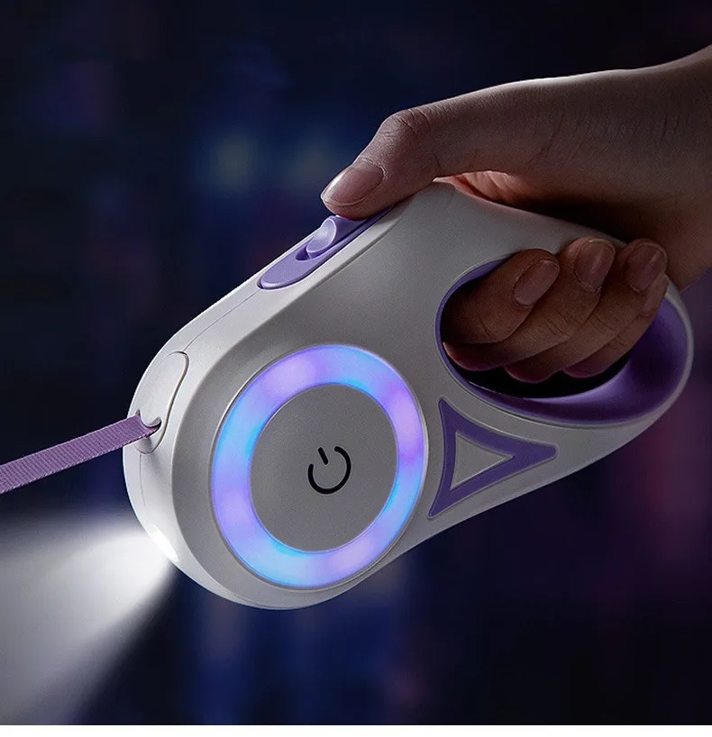 Streamer LED Lights Dog Leash: Premium Nylon Traction Rope