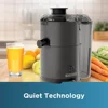 Quiet Fruit Vegetable Juicer Easy Twist Non-Drip Compact Design Easy-Clean Brush Space Saving Juicer by Spectrum Brands JE2500B 5