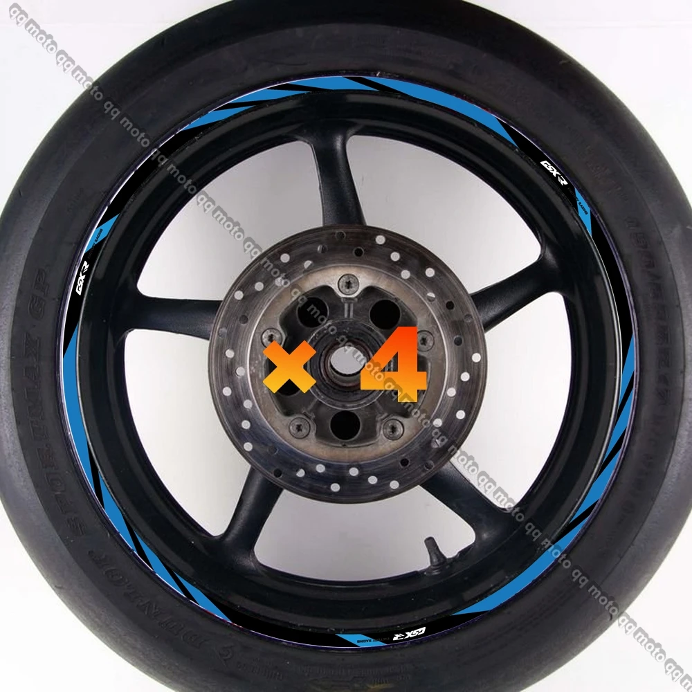 Labelbike Motorcycle Rim Stripes Kit - Waterproof & Scratchproof Decals For Suzuki GSR 17' Wheels