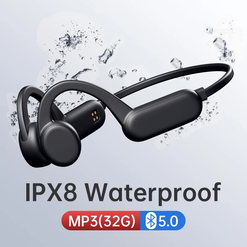 

Bluetooth-наушники с костной проводимостью, влагозащитой IPX8, 32 ГБ памяти