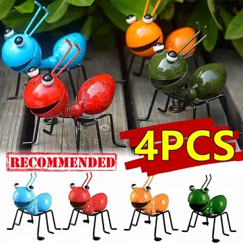 New 4-1PC Ant Decor Outdoor Garden Cute Insect Metal Ant Living Room Wall Art Sculptures Wall Hang Home Decors Jewelry Ornament 1