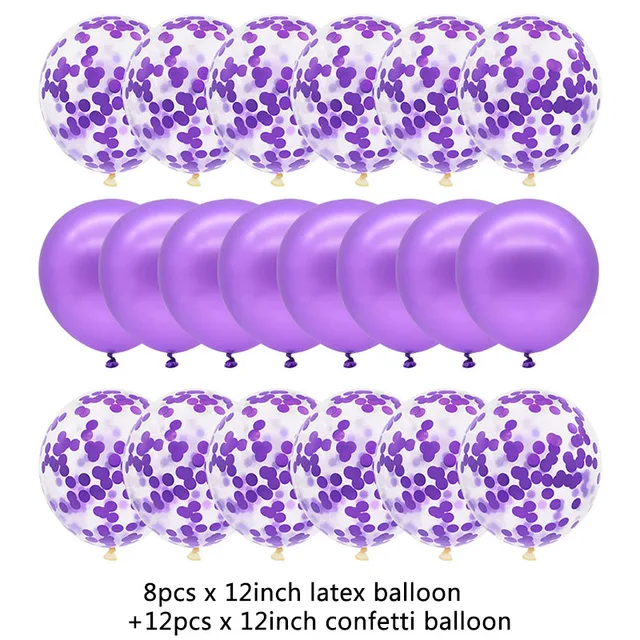 20Pcs Rose Gold Balloon Set Confetti Metallic Balloons Birthday Party Wedding Decoration Anniversary Globals Baby Shower Balloon 20pcs latex balloon