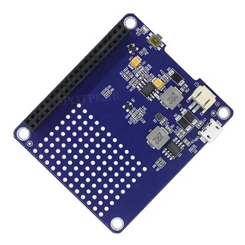 라즈베리 파이 4 / PI5 UPS 무정전 전원 공급 장치 HAT 리튬 배터리 모듈 RPi-UPS-H