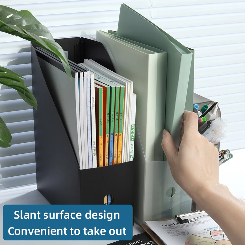 A4 Foldable Office Desktop File Organizer Book Storage Box Waterproof Student Bookstand & Storage Bin