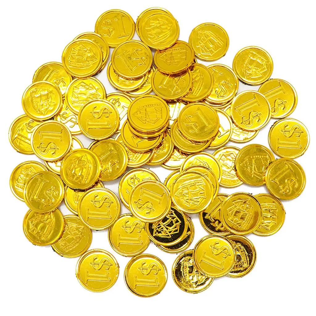 

100 Pcs Play Toy Birthday Party Favors Money Coin