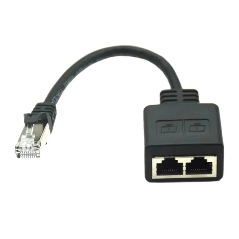 RJ45 분배기 어댑터 케이블 남성-2x여성 커넥터 7 LAN 이더넷 케이블 확장기 네트워크 어댑터 플러그 코드