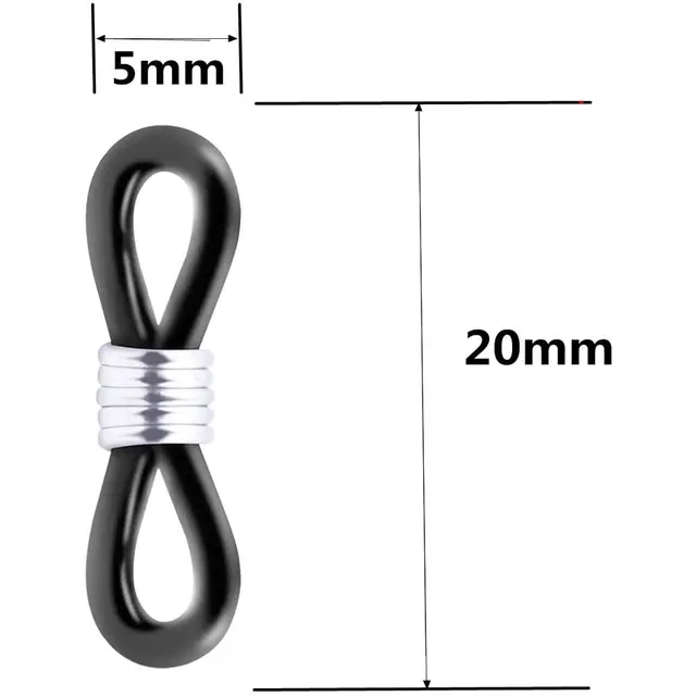 100 Pezzi Terminali Per Catene Occhiali - Connettori Regolabili In Silicone E Metallo - Foto 6