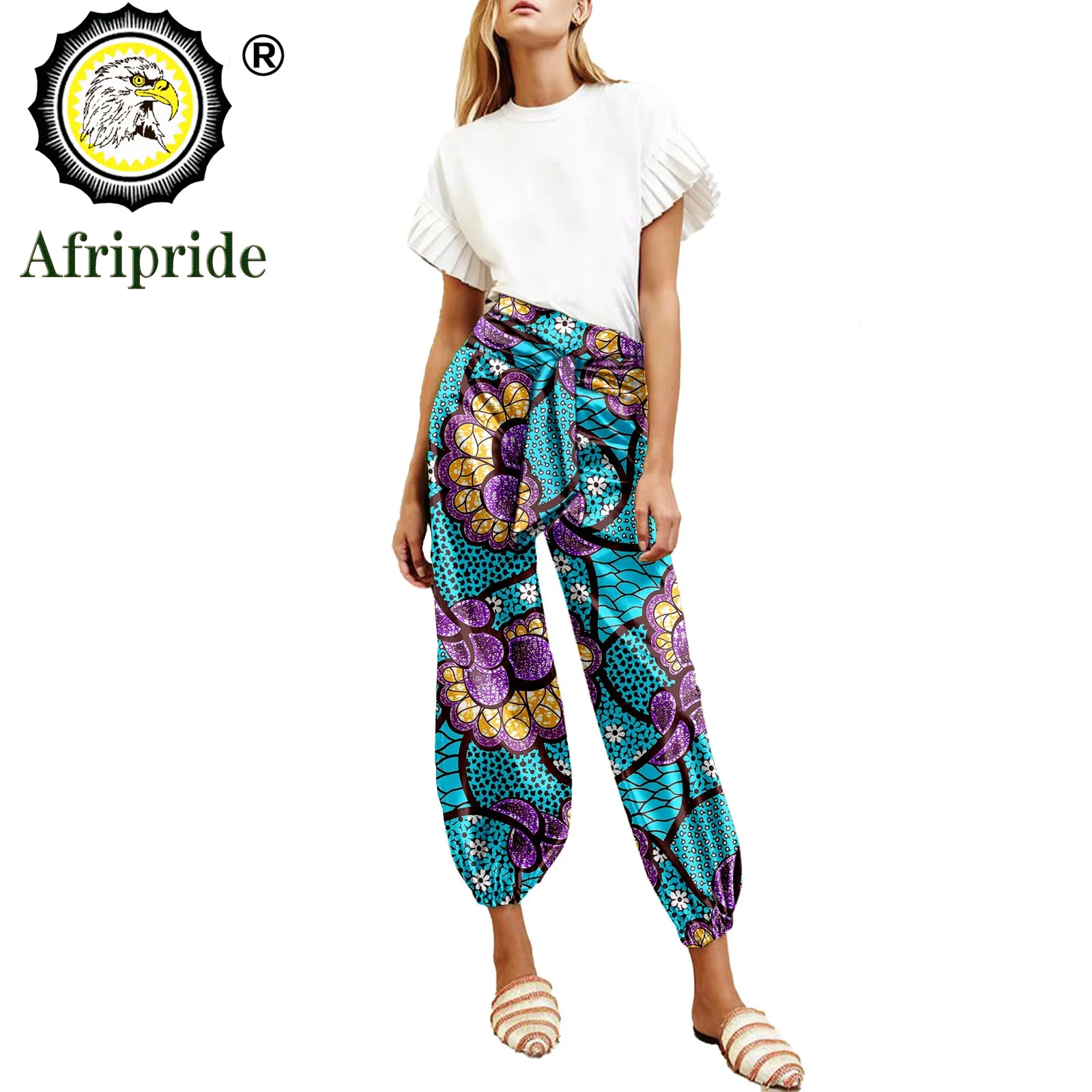 African Wide Legged Trousers African Print Pocket Pant Dashiki Clothing Ankara Cotton Batik Wax Printed Clothing S2121003 african clothing for men dashiki printed single breasted jacket and pants 2 piece set coats blazer ankara outfits suit a2116030